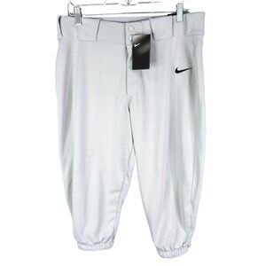 Mens Gray Nike Vapor Pro Baseball Pants 19" Inseam 100% Polyester Size L